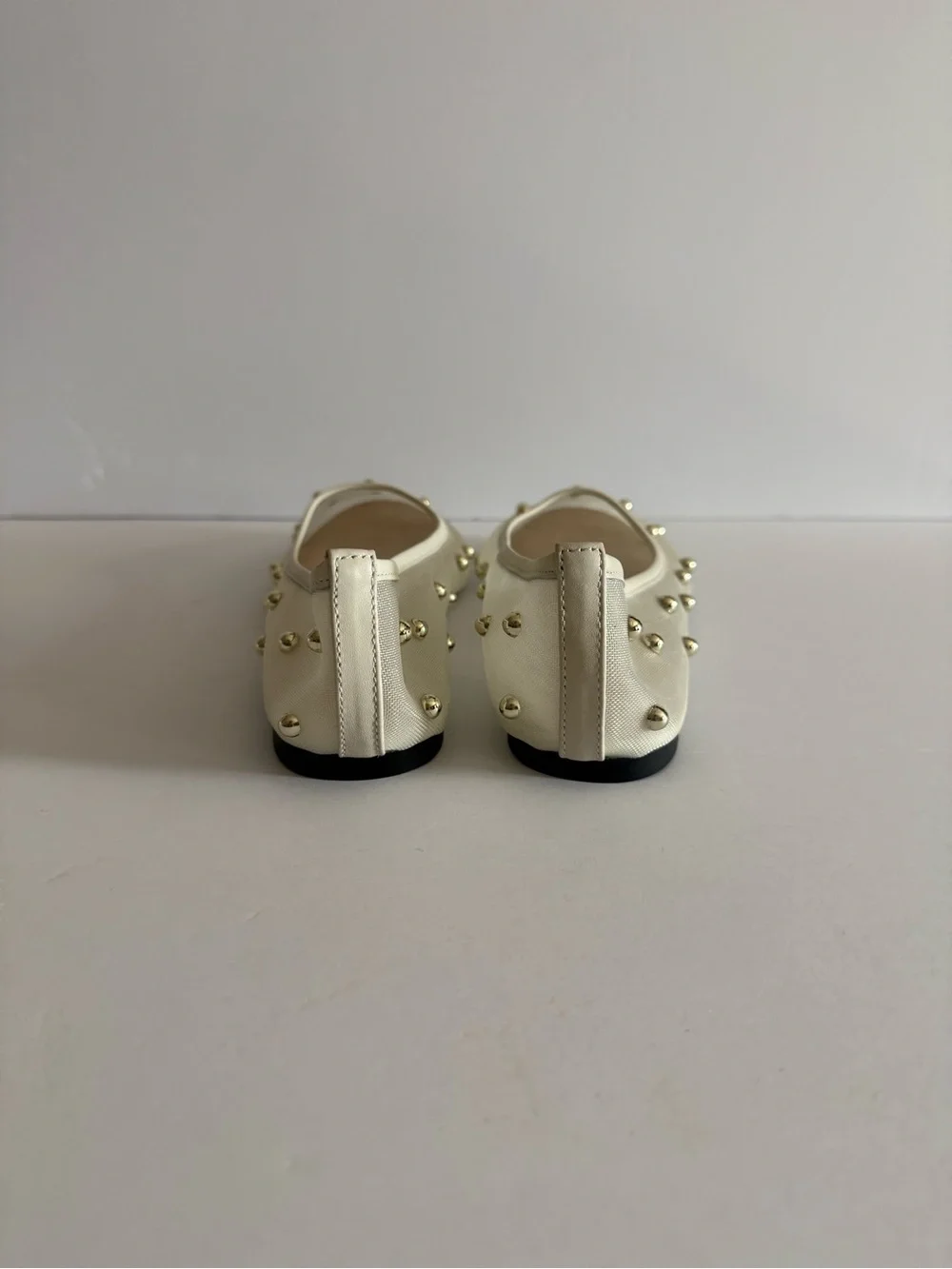 Yosi Samra Cream Studded Ballet Flats size8